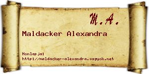 Maldacker Alexandra névjegykártya